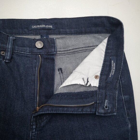 Calvin Klein Jeans Ladies Size 4 Dark Wash High Rise Skinny Blue Jeans - Picture 7 of 12